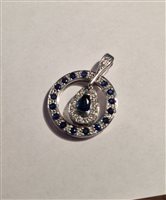 Pendant in Gold Zaffiro blu PEOR-28-286